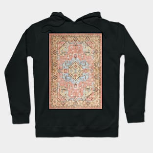 Old oriental beige pink and blue rug Hoodie